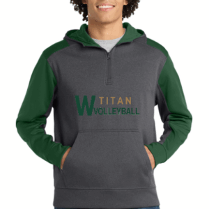 Sport-Tek Tech Fleece Colorblock 1/4 Zip Hooded Sweatshirt