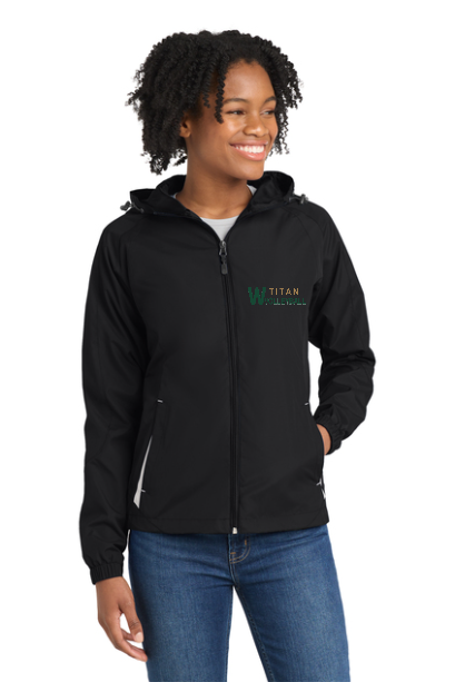 Sport-Tek® Women's Colorblock Hooded Raglan Jacket